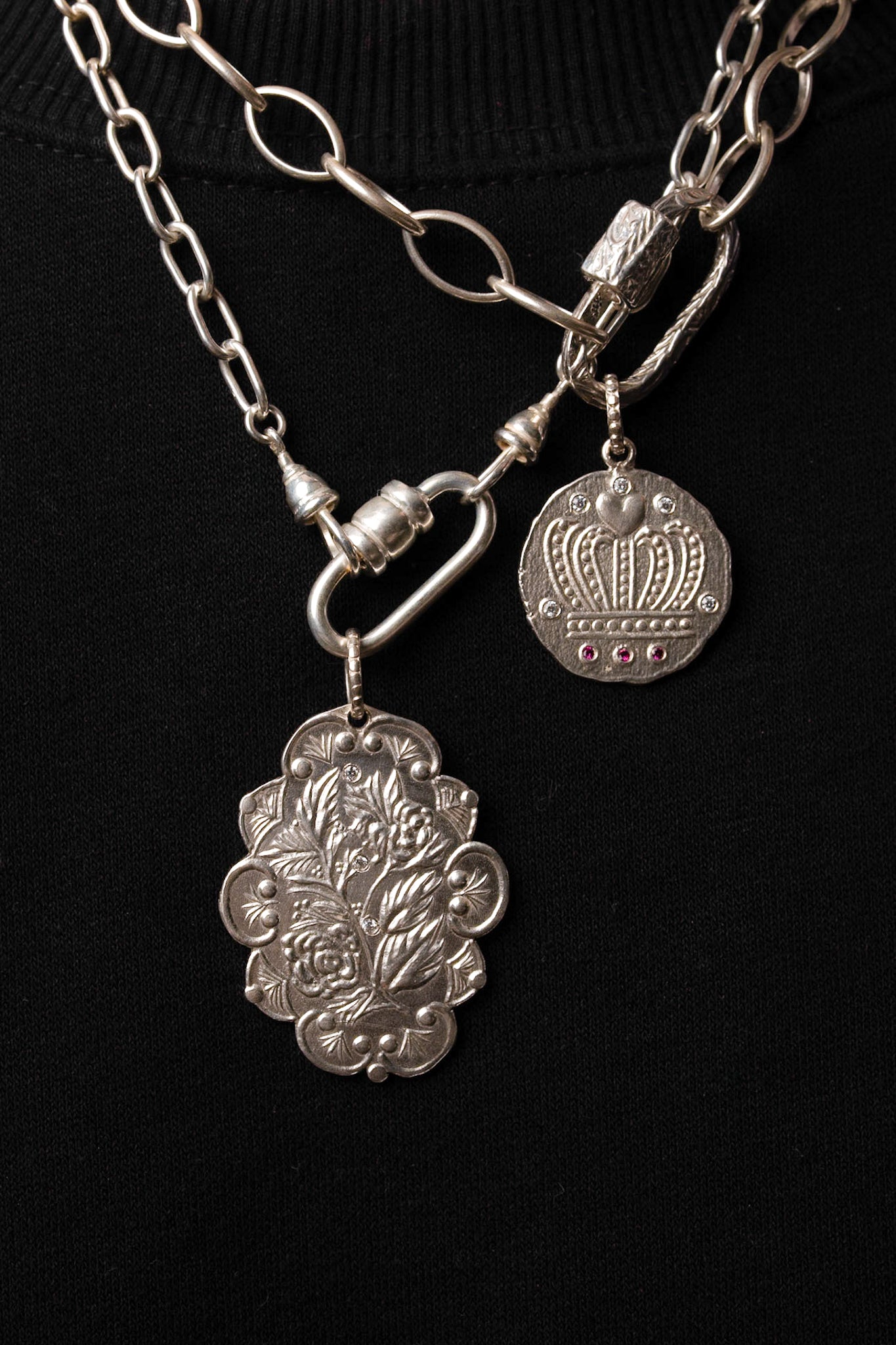 Colgante Corona de Plata 950