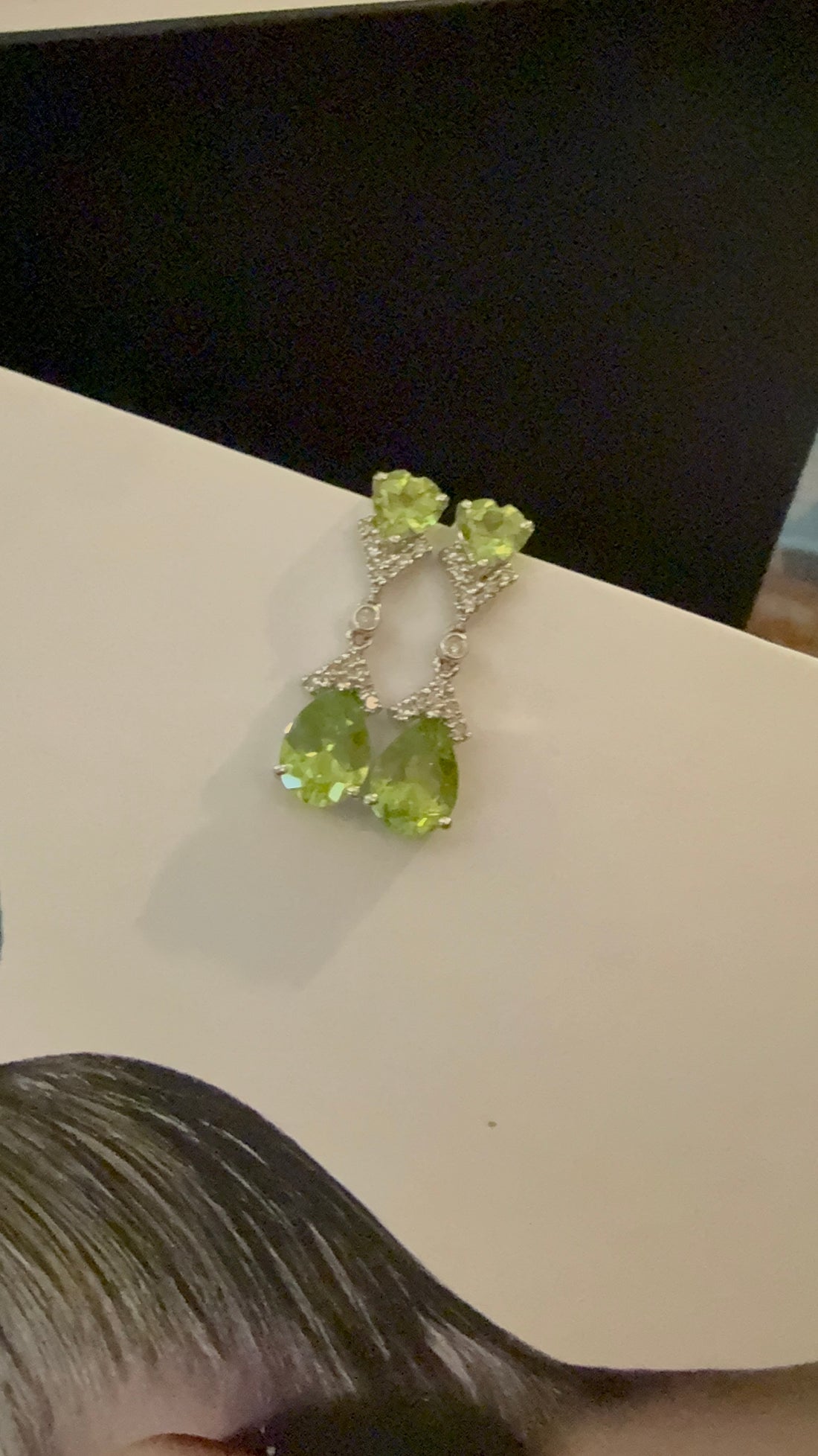 Aros Peridoto Brillantes