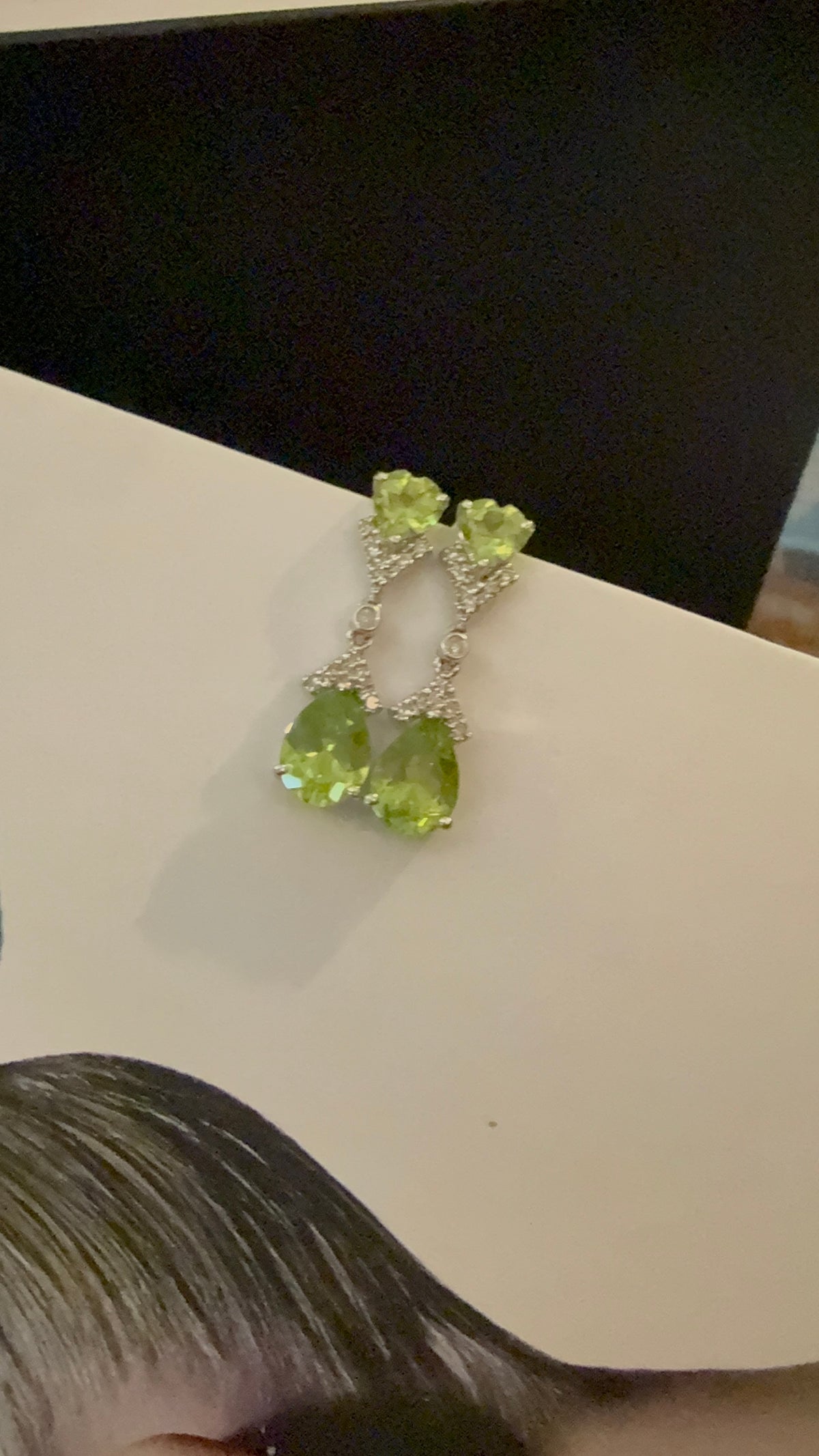 Aros Peridoto Brillantes