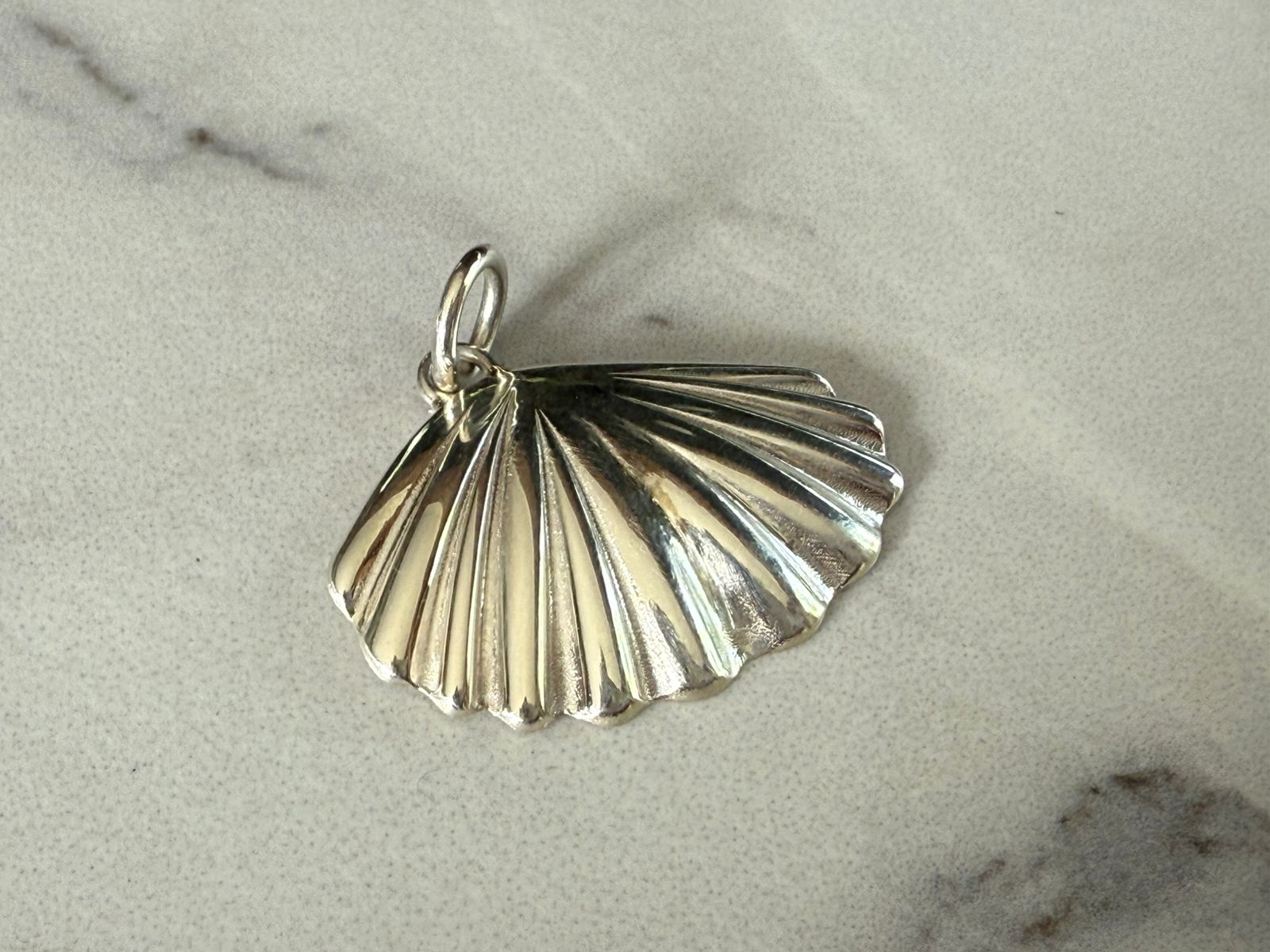 Colgante Concha de mar en plata rodinada 950