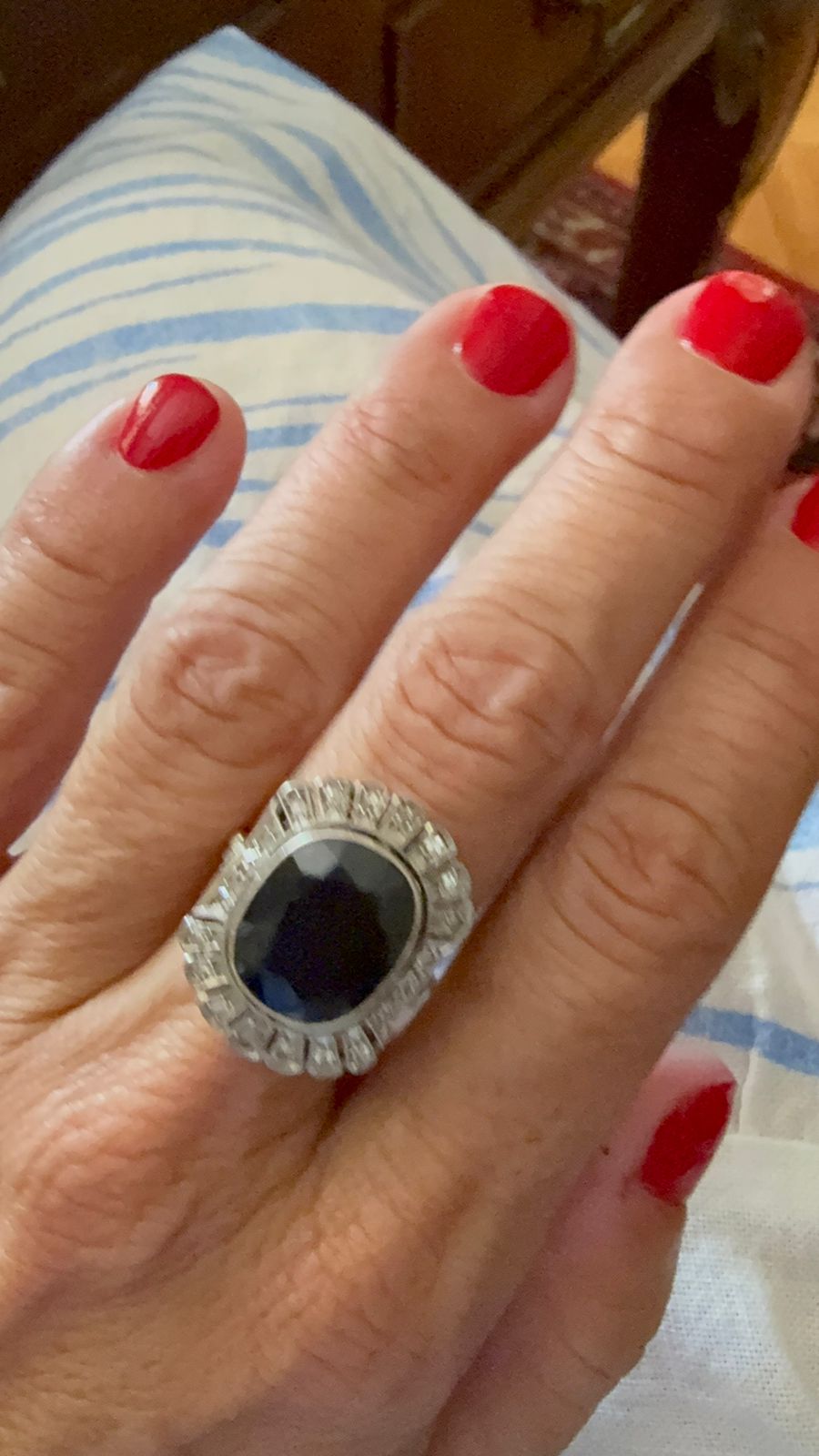 Anillo Zafiro Antiguo