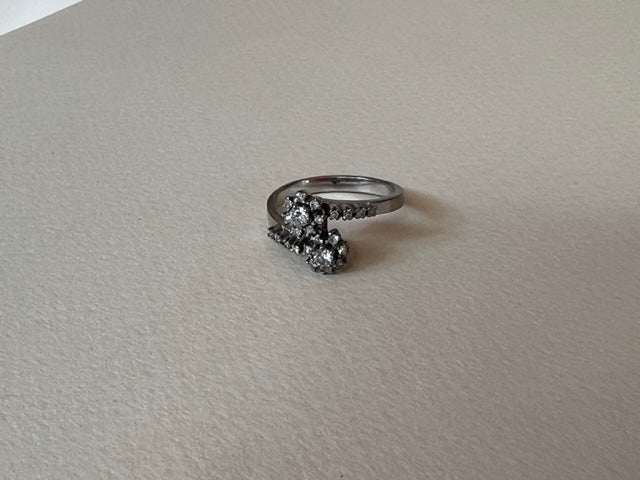 Anillo tu y yo. Platino y brillantes modelo 2