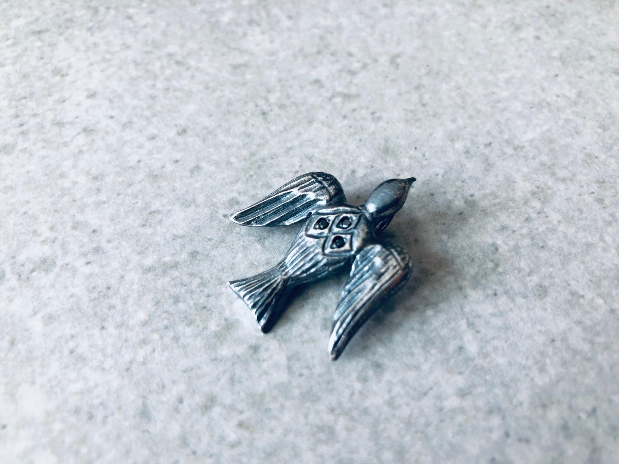 Colgante Fénix Plata 950 envejecida