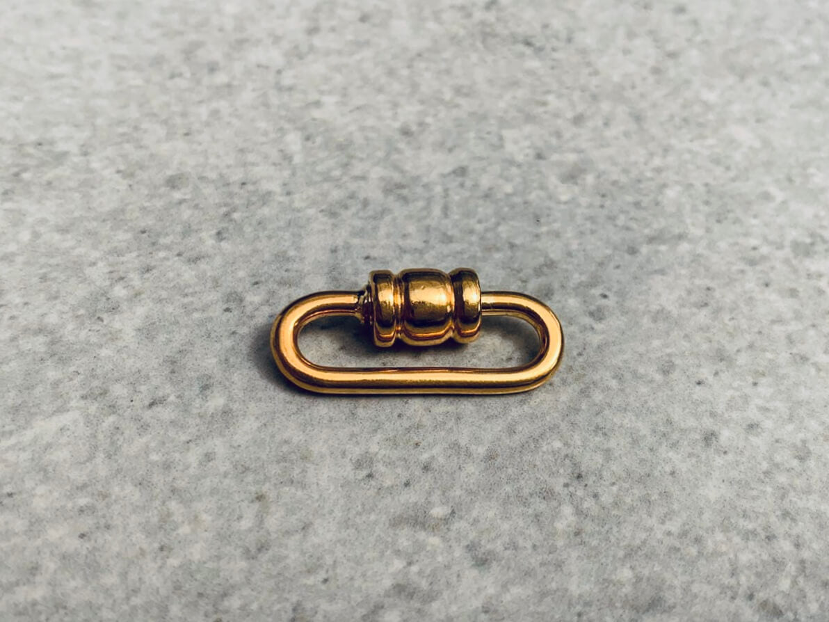 Broche Barril Plata 950 bañada en oro