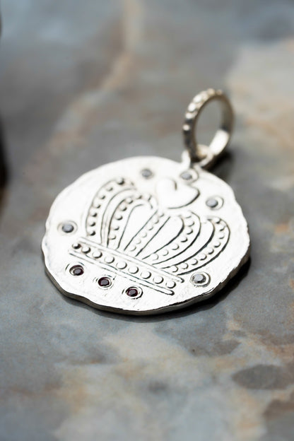 Colgante Corona de Plata 950