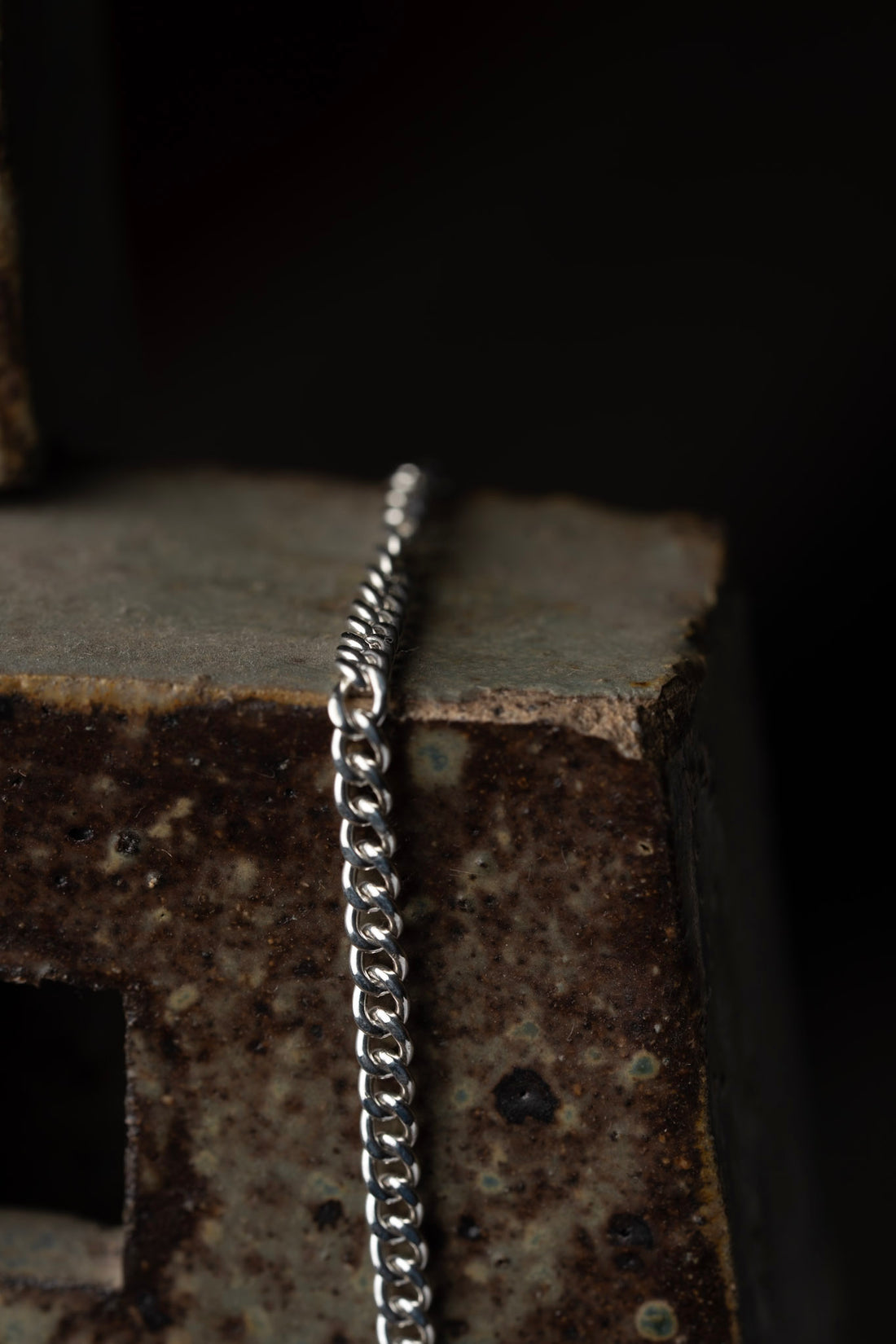 Collar cadena grumette con circones en bisel