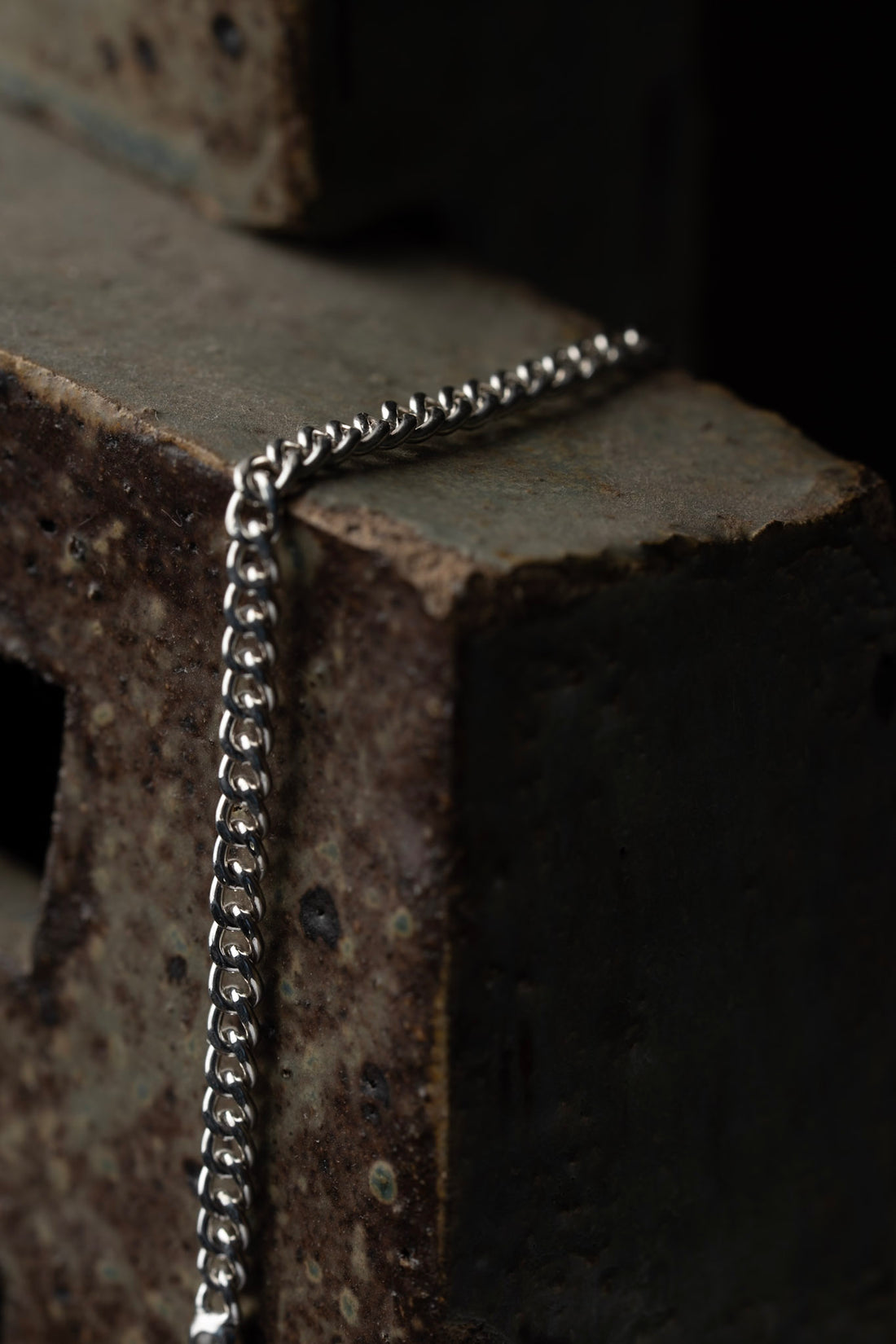 Collar cadena grumette con circones en bisel