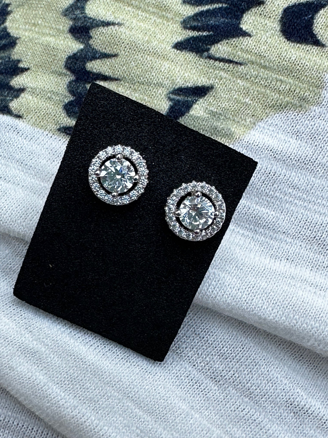 Aros solitarios de plata rodinada