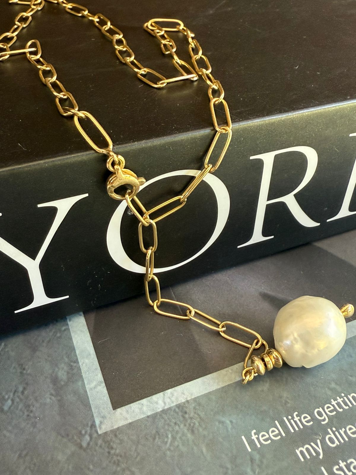 Collar Perla Barroca Oro 18k