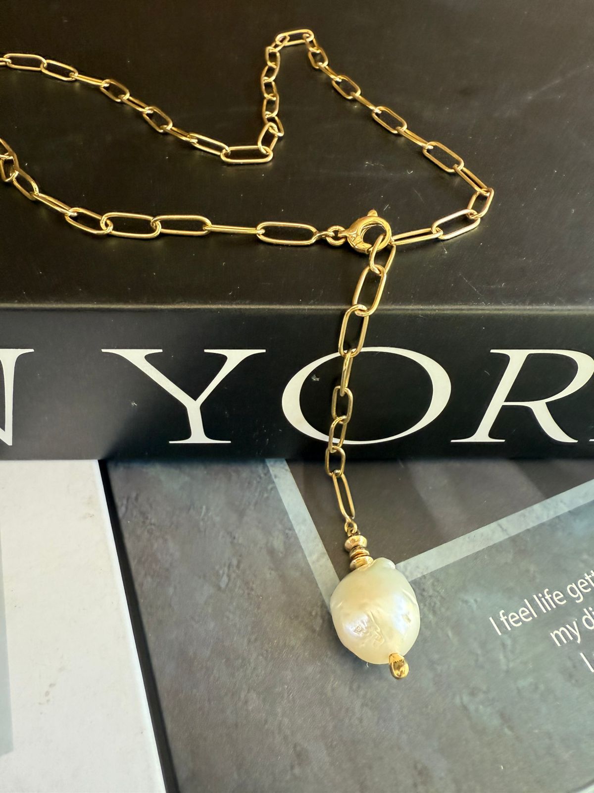 Collar Perla Barroca Oro 18k