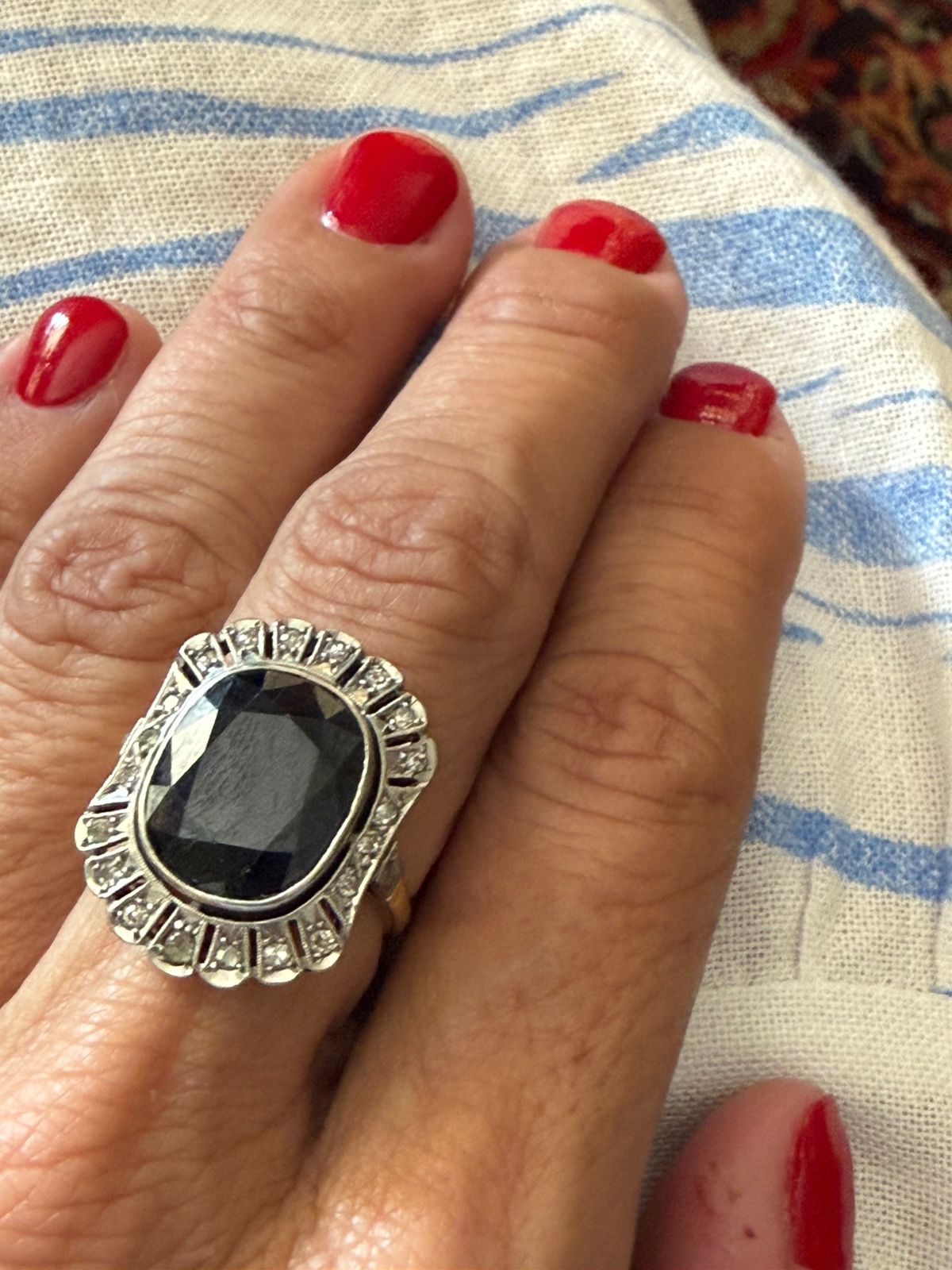 Anillo Zafiro Antiguo