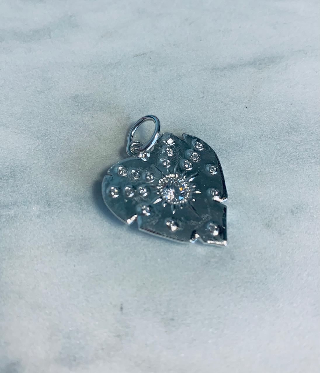 Colgante Corazón Maia 3 cms de ancho, plata 950