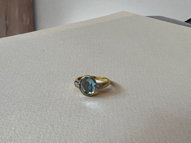 Anillo Agua Marina