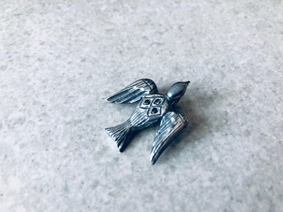 Colgante Fénix Plata 950 envejecida