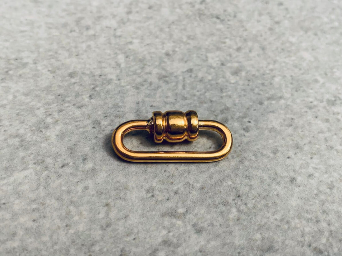 Broche Barril Plata 950 bañada en oro
